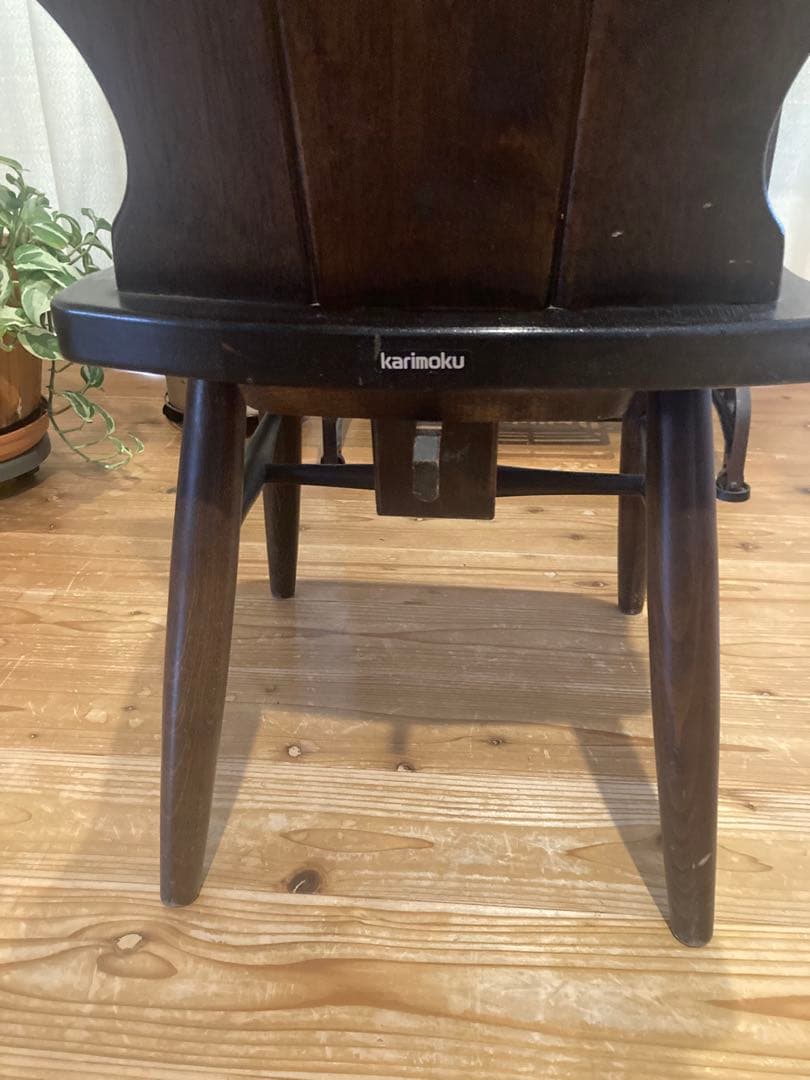 昭和レトロ　カリモク RUSTICオーク材 ダイニング チェア 楔式