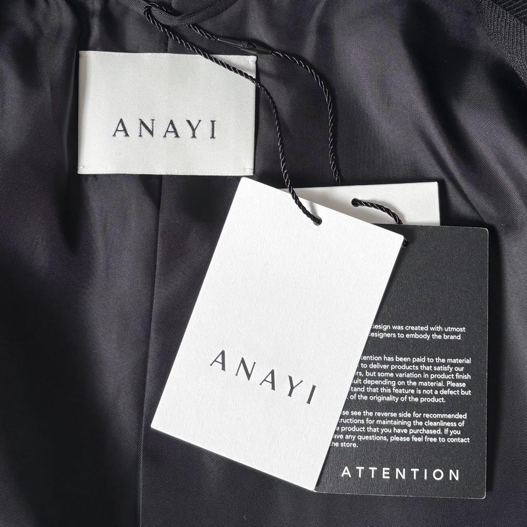 ANAYI アナイ ダブルジャケット 38 ブラック テーラードジャケット