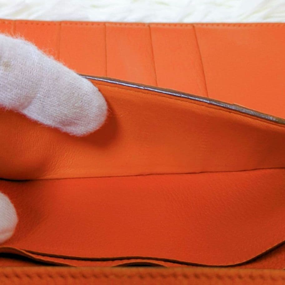 HERMES エルメス ベアン 長財布 三つ折り デュプリ ヴォーエプソン