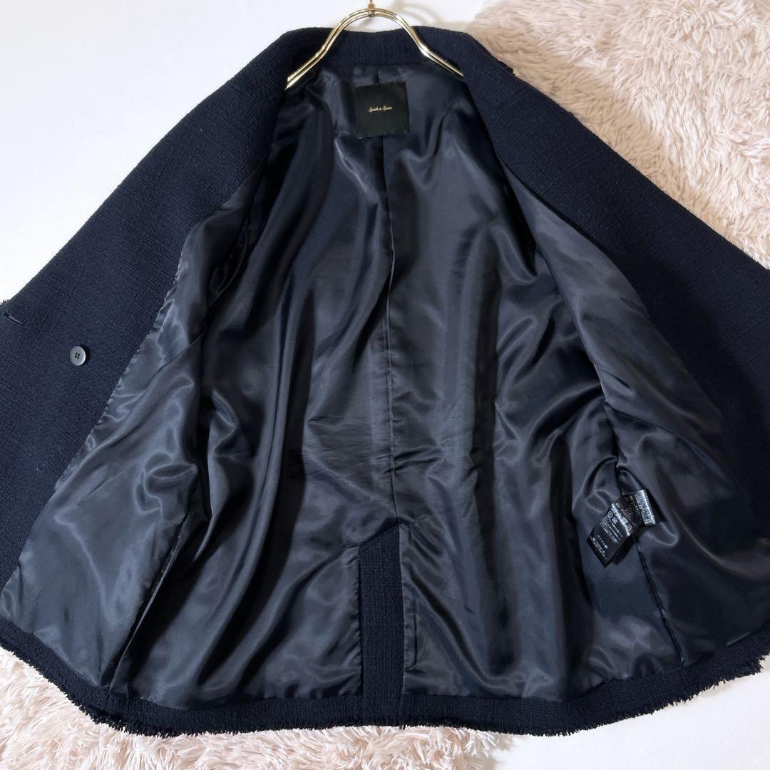 未使用級ꕥスピックアンドスパン 完売 ファンシーツイードダブルブレストジャケット