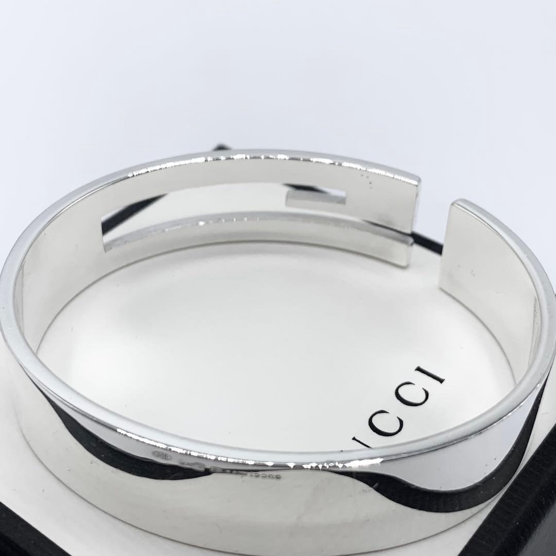 【美品】GUCCI ブレスレット　バングル　カットアウトG ヴィンテージ　925