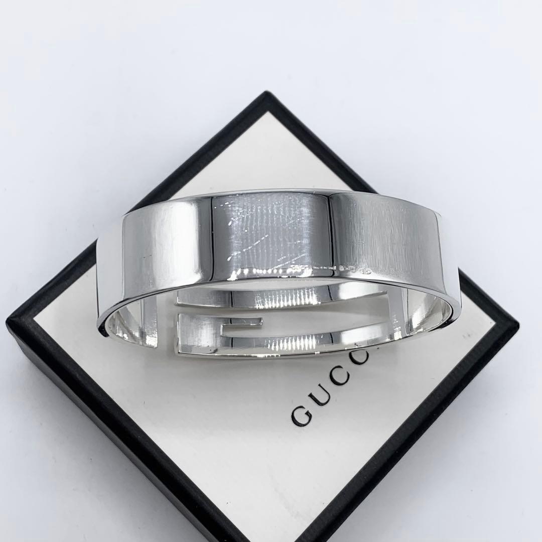 【美品】GUCCI ブレスレット　バングル　カットアウトG ヴィンテージ　925