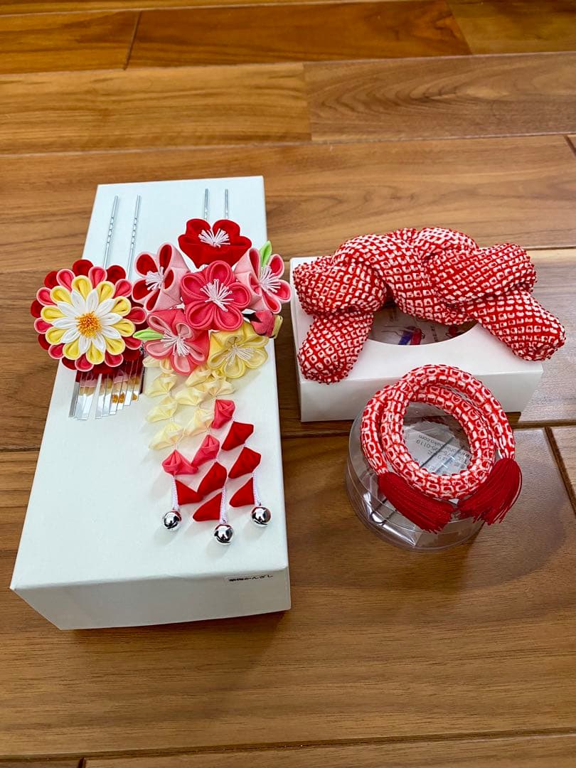 muuuさん　おはりばこ七五三かんざしセット(7歳) かんざし•かのこ•ちんころ