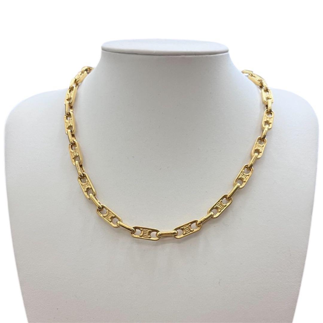 CELINE セリーヌ マカダムトリオンフ チェーンネックレス ゴールド