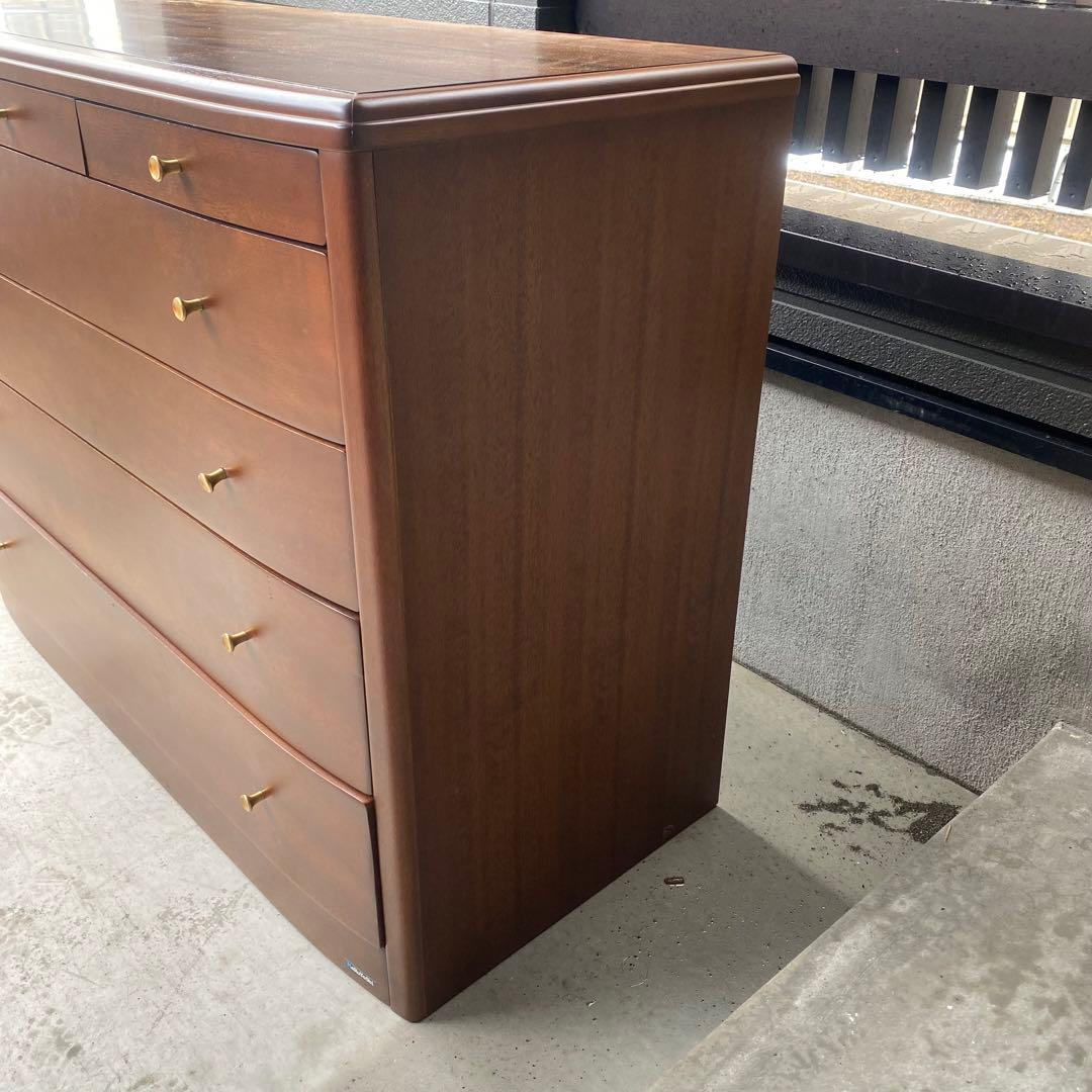 自宅保管品 マルヨシ民芸家具 5段チェスト サイドボード 西洋 アンティーク