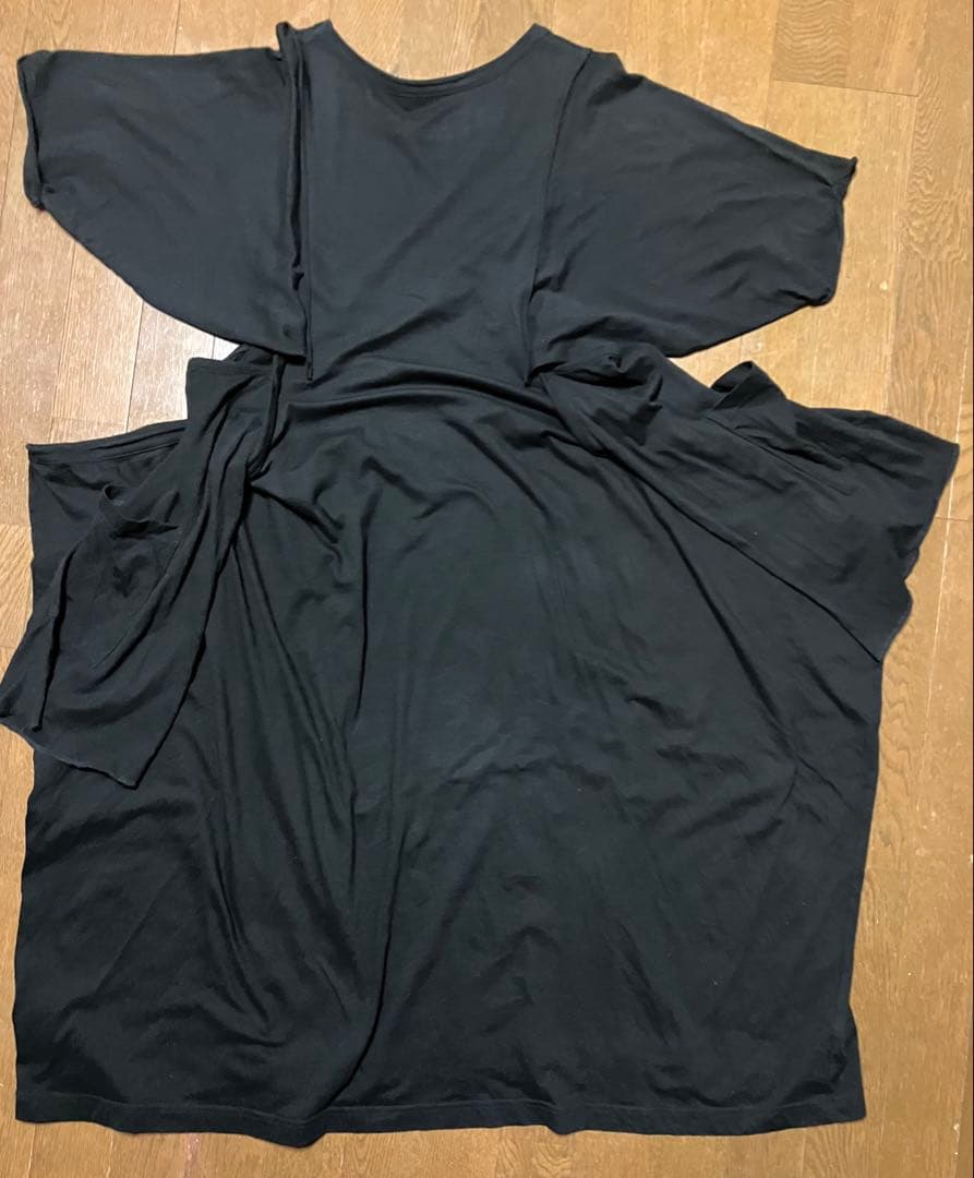 Y's ブラック カットソーワンピース 半袖