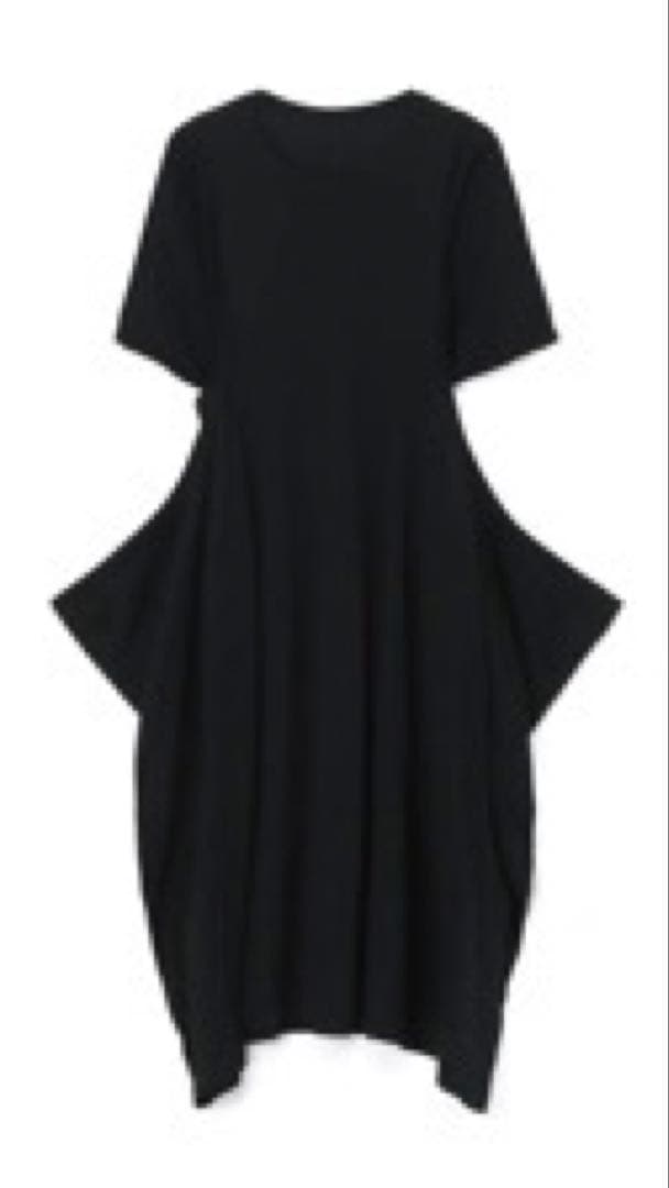 Y's ブラック カットソーワンピース 半袖