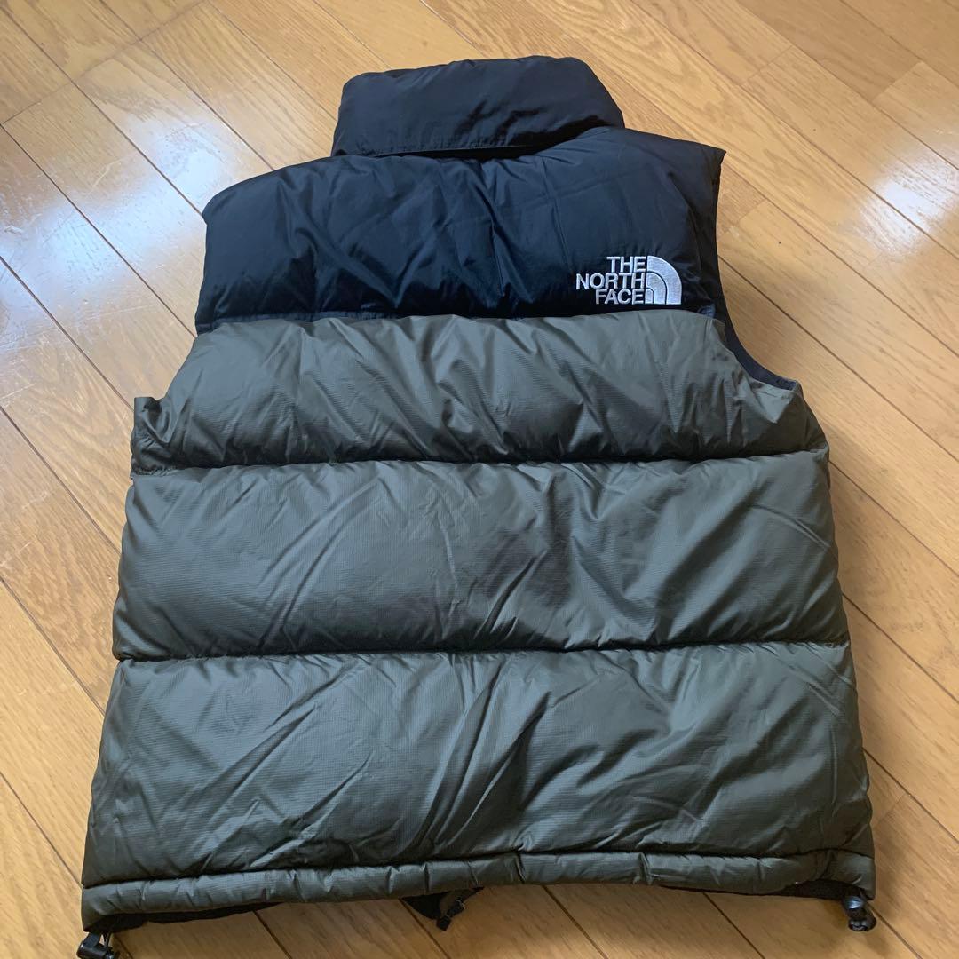 THE NORTH FACE ダウンベスト ヌプシSサイズ 黒/オリーブ