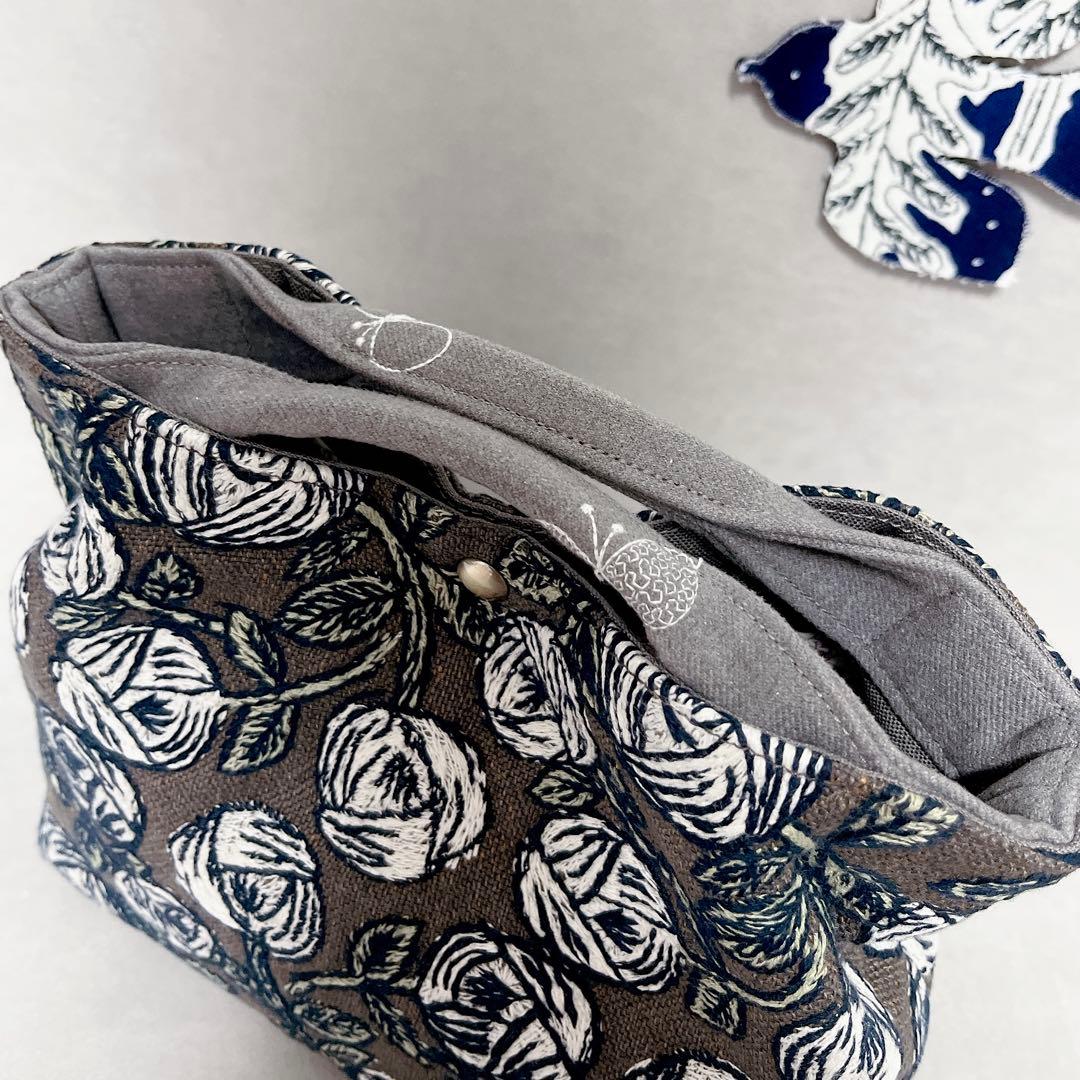 ハンドメイド　ミナペルホネン　くしゅっとトートバッグmini ⑅︎◡̈︎*