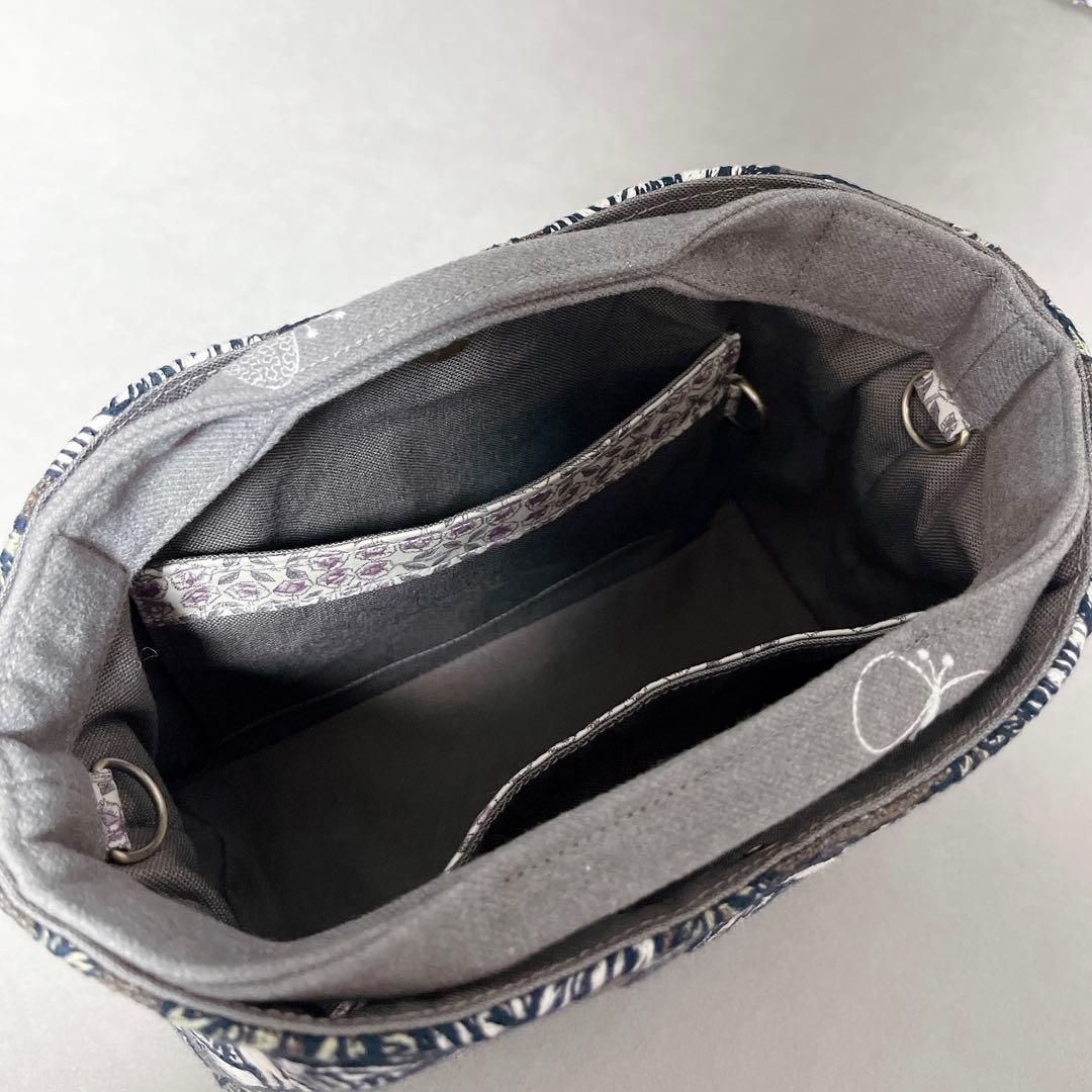 ハンドメイド　ミナペルホネン　くしゅっとトートバッグmini ⑅︎◡̈︎*