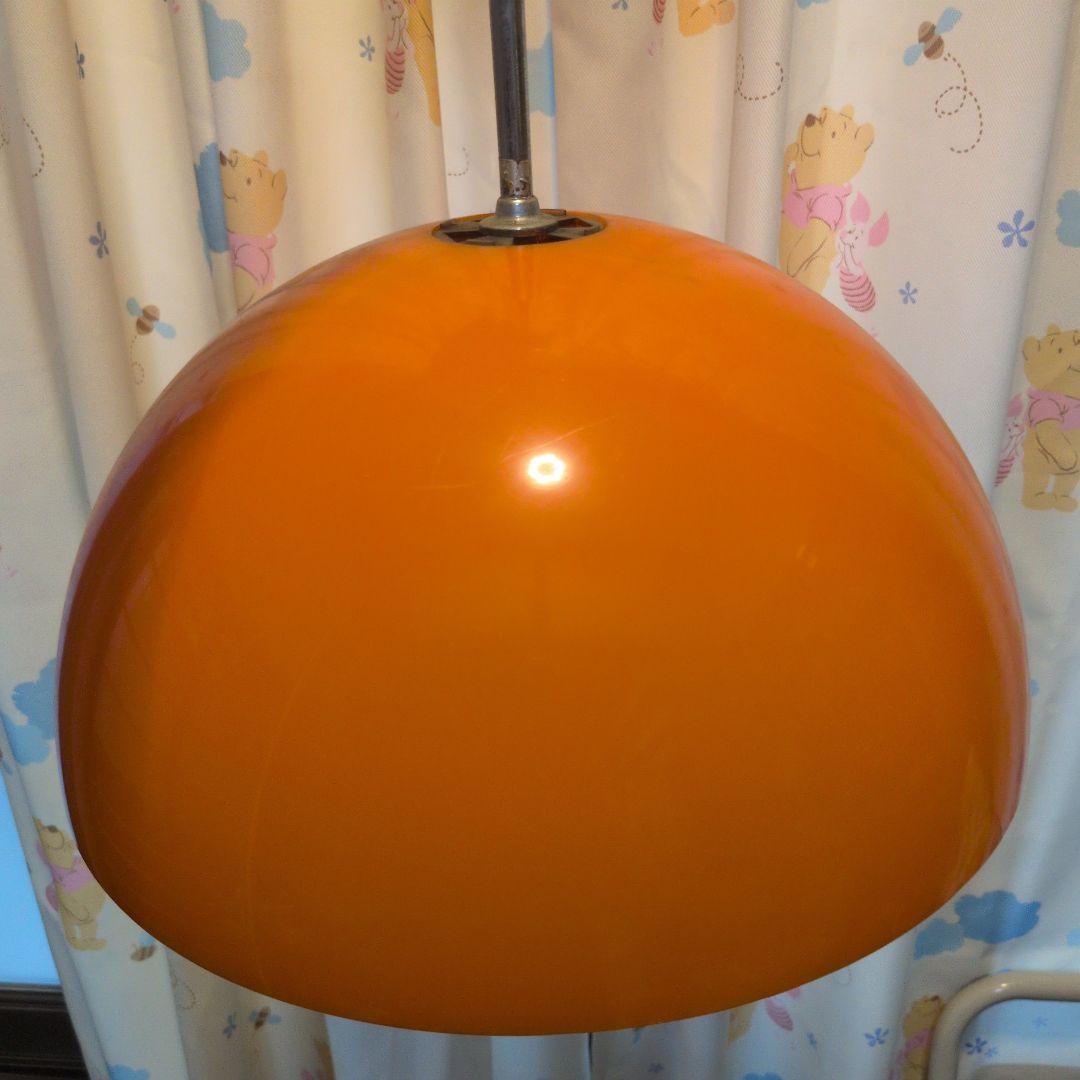 イエロー・オレンジ ドーム型ペンダントライト　2セット　レトロ