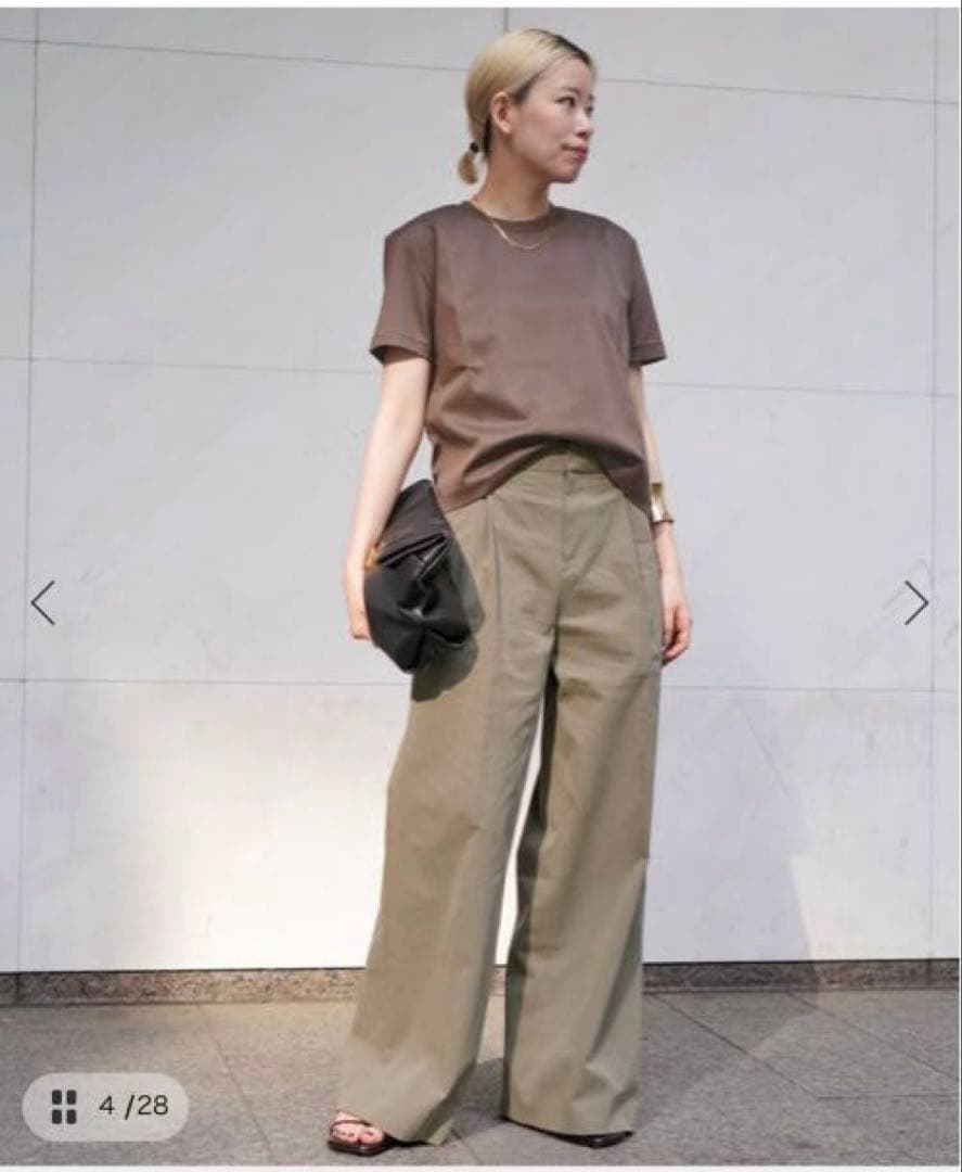 〈AP STUDIO〉コットンナイロンワイドパンツ/38