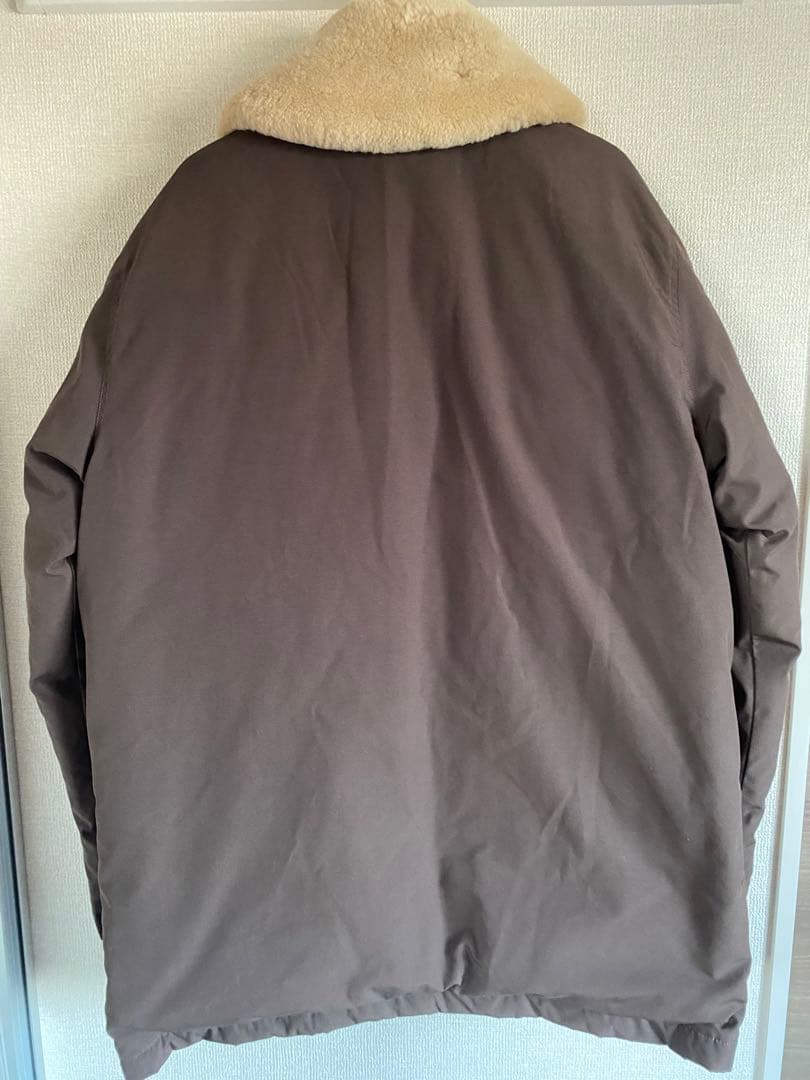   ボア襟付きブラウンミリタリージャケットM カナダグース