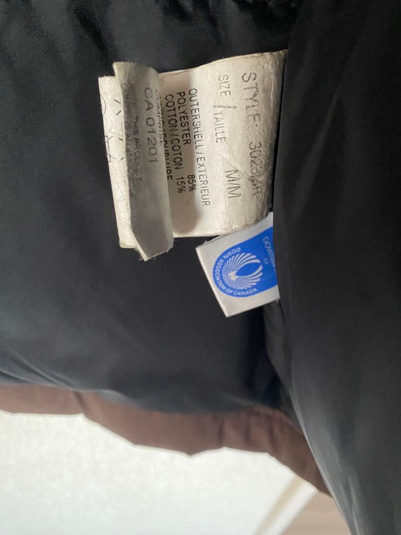   ボア襟付きブラウンミリタリージャケットM カナダグース