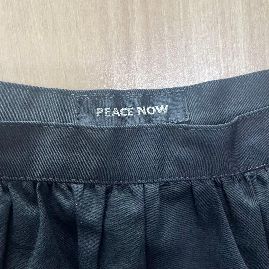 PEACE NOW（ピースナウ）　フレアミニスカート　黒
