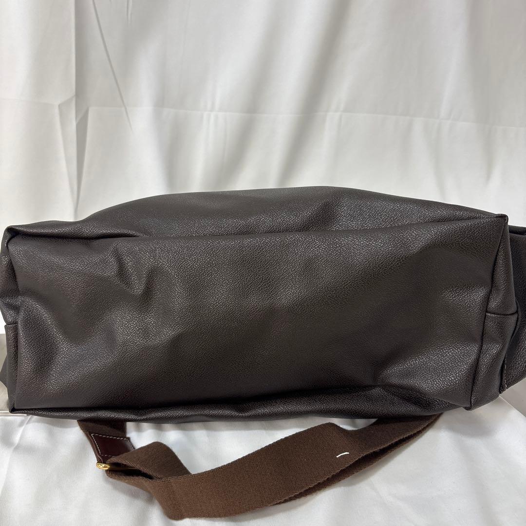 【2ウェイ】美品　オロビアンコ　ボストンバック　PVC 茶革　ゴールド金具