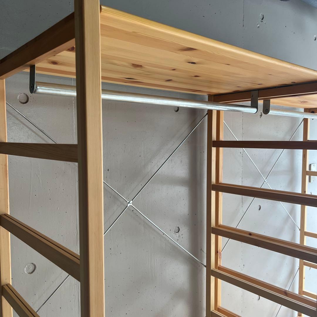 美品★無印 パイン材ユニットシェルフ・ワードローブ ２個セット