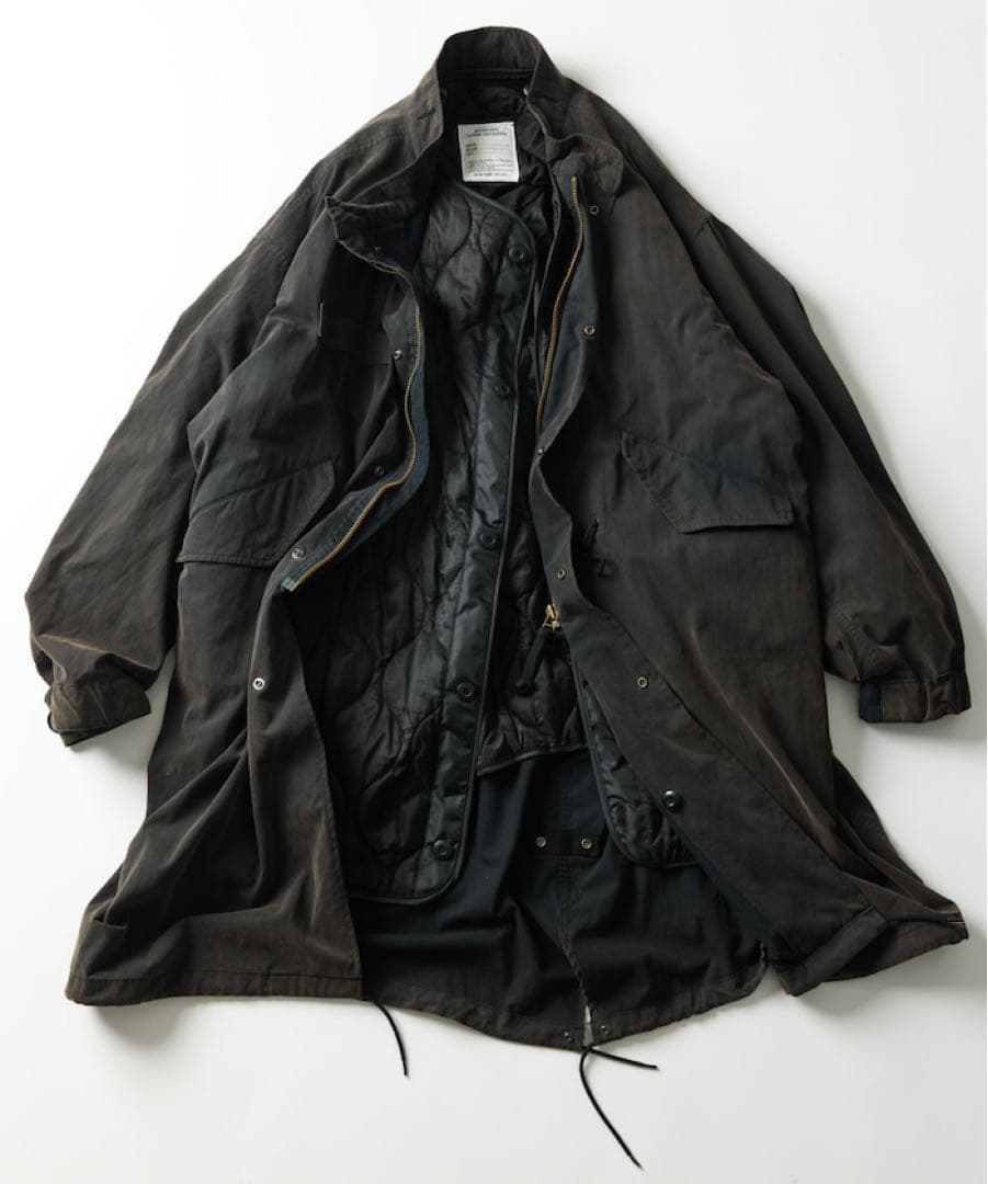 黒 モッズコート フロントポケット付き FREAK'S STORE