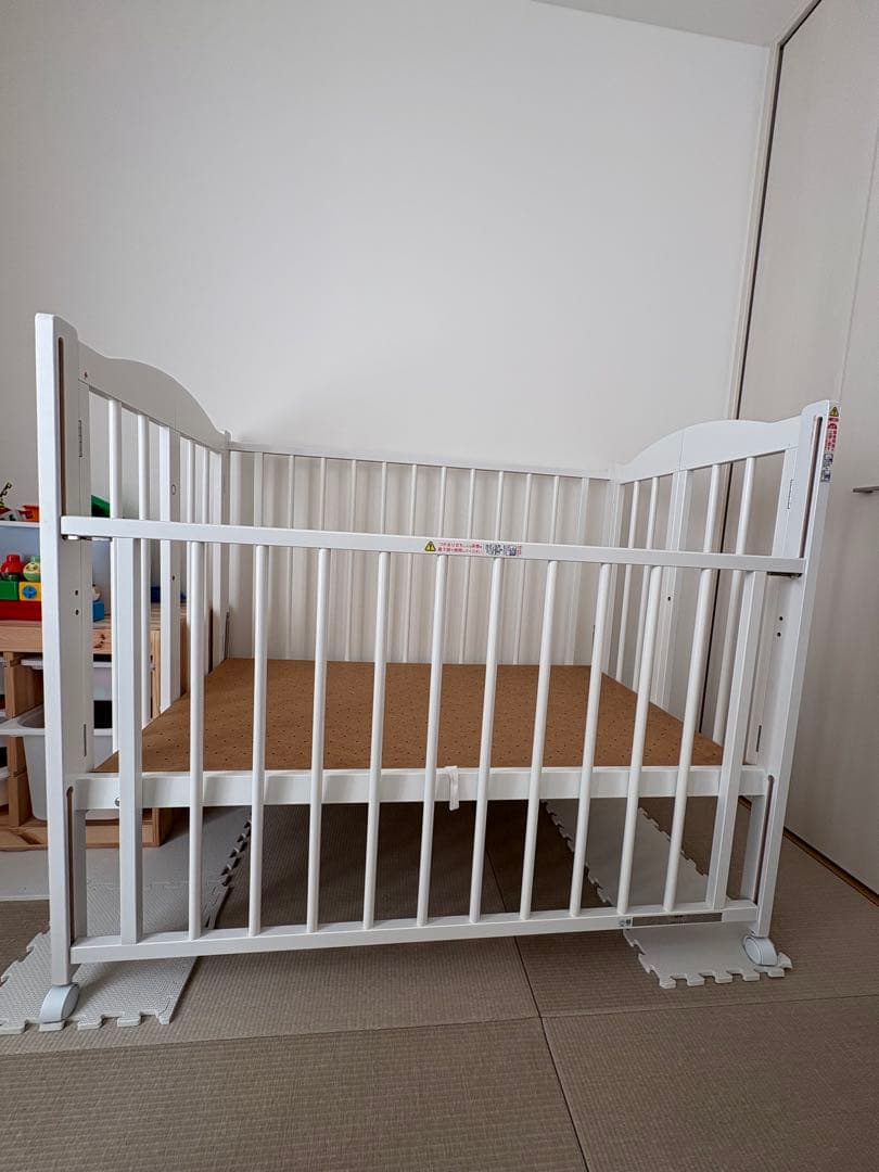 【日本製】スリーピー　ベビーベッド　ハイタイプ　折りたたみ　木製