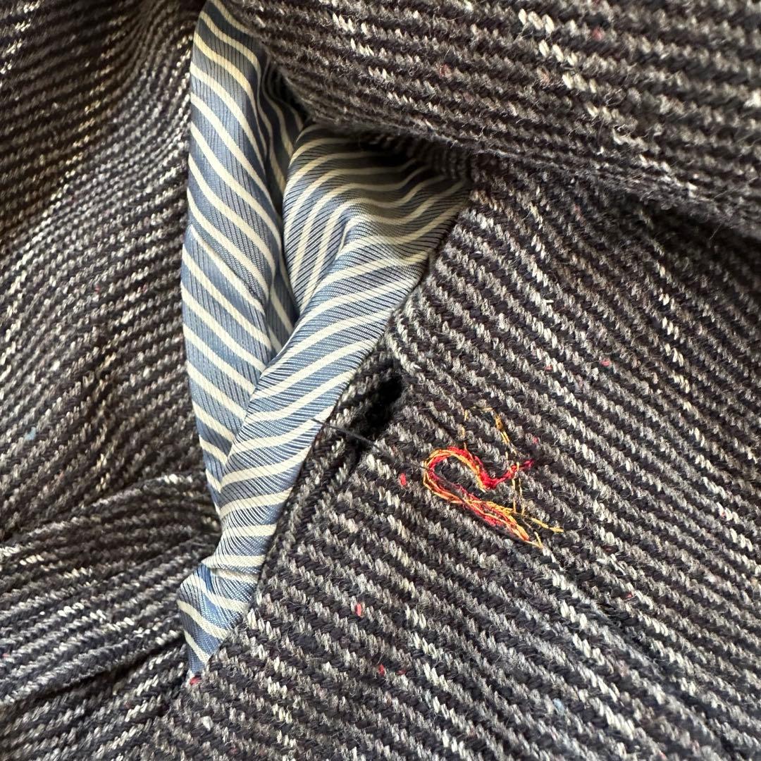 45R テーラードジャケット インディゴ 藍染め コットンツイードジャケット