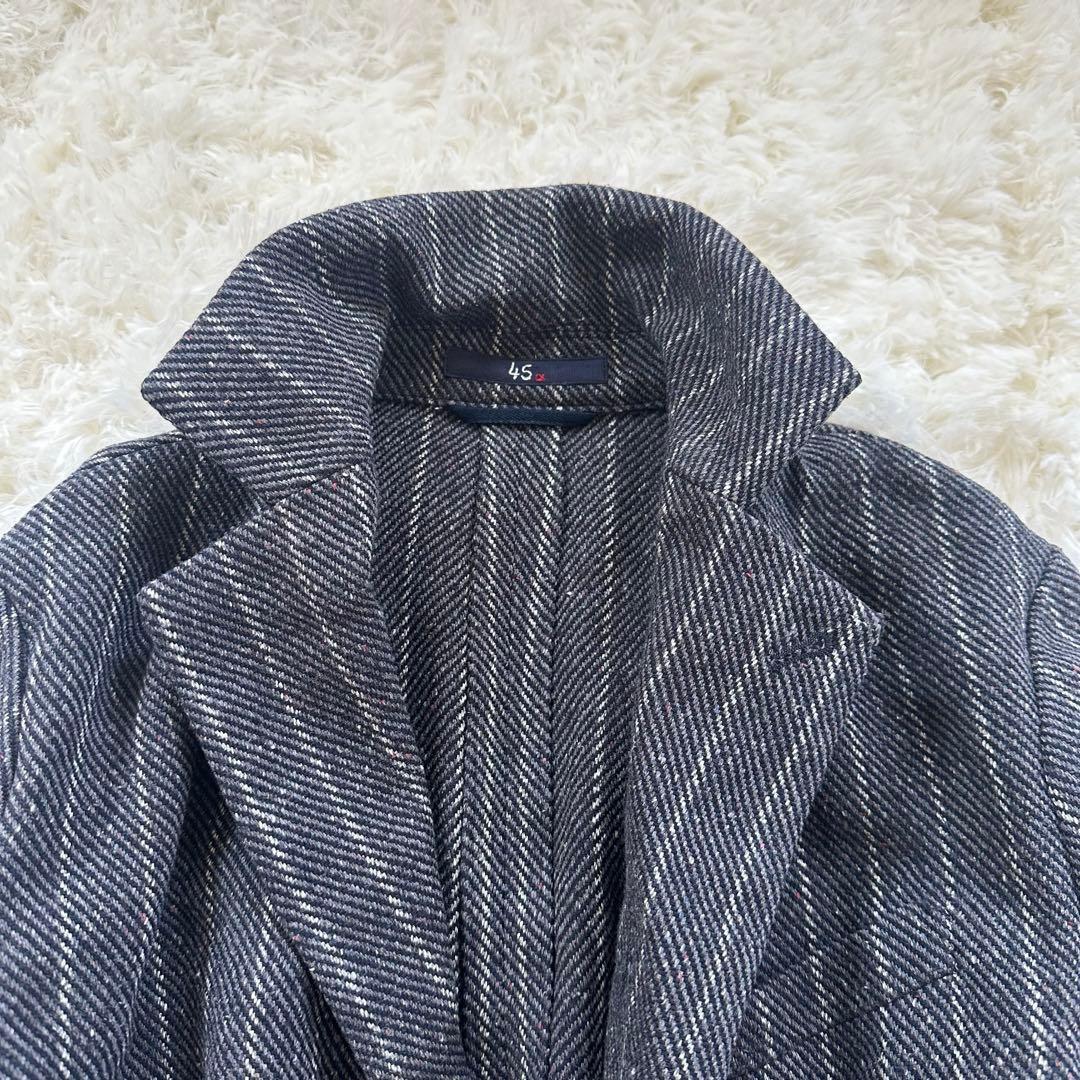 45R テーラードジャケット インディゴ 藍染め コットンツイードジャケット