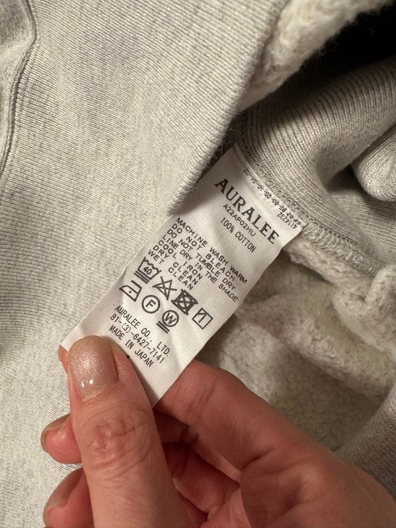オーラリー　スウェット　グレー