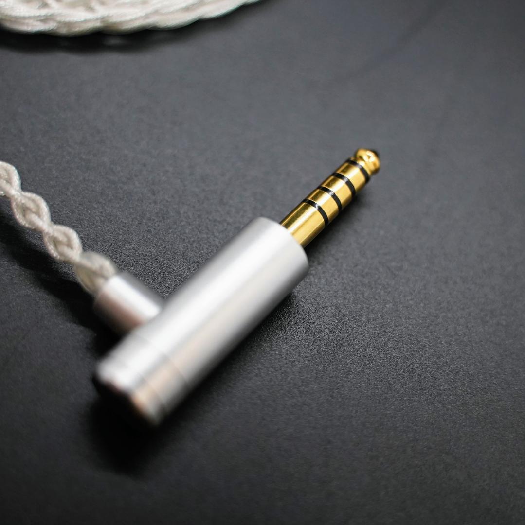 【希少L字】7N粒子単結晶銅銀メッキ リッツ構造 CIEM 2Pin 4.4mm