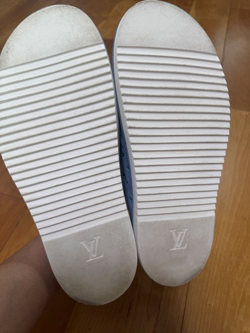 LV ロゴ付き スエードサンダルライトブルー8#