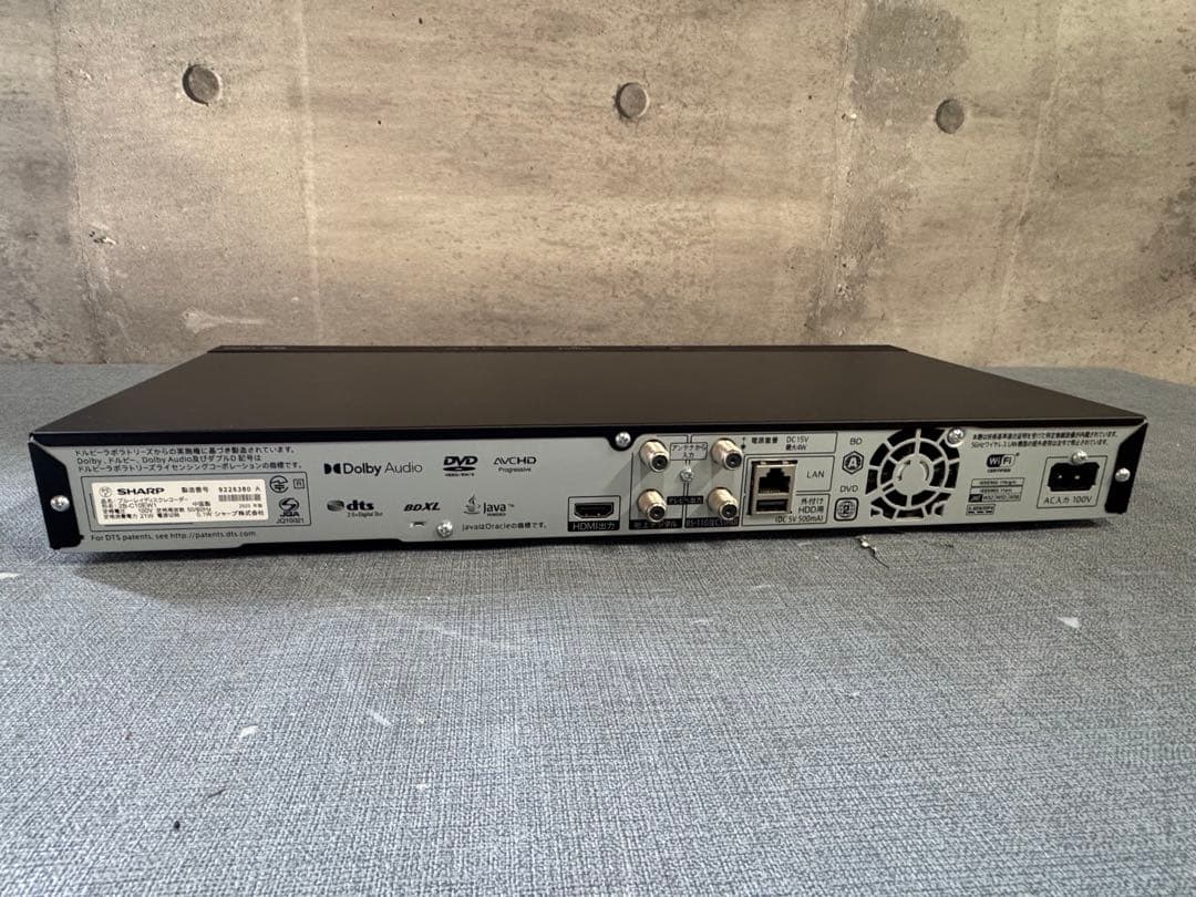 ☆SHARP AQUOS 2B-C10EW1 ブラック ブルーレイレコーダー