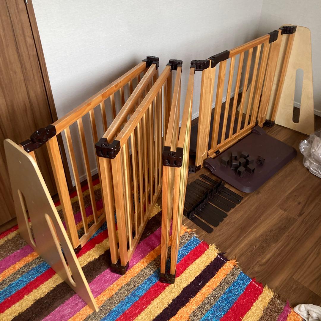 日本育児 木製パーテーション FLEX400-W ナチュラル 追加パネル1枚込