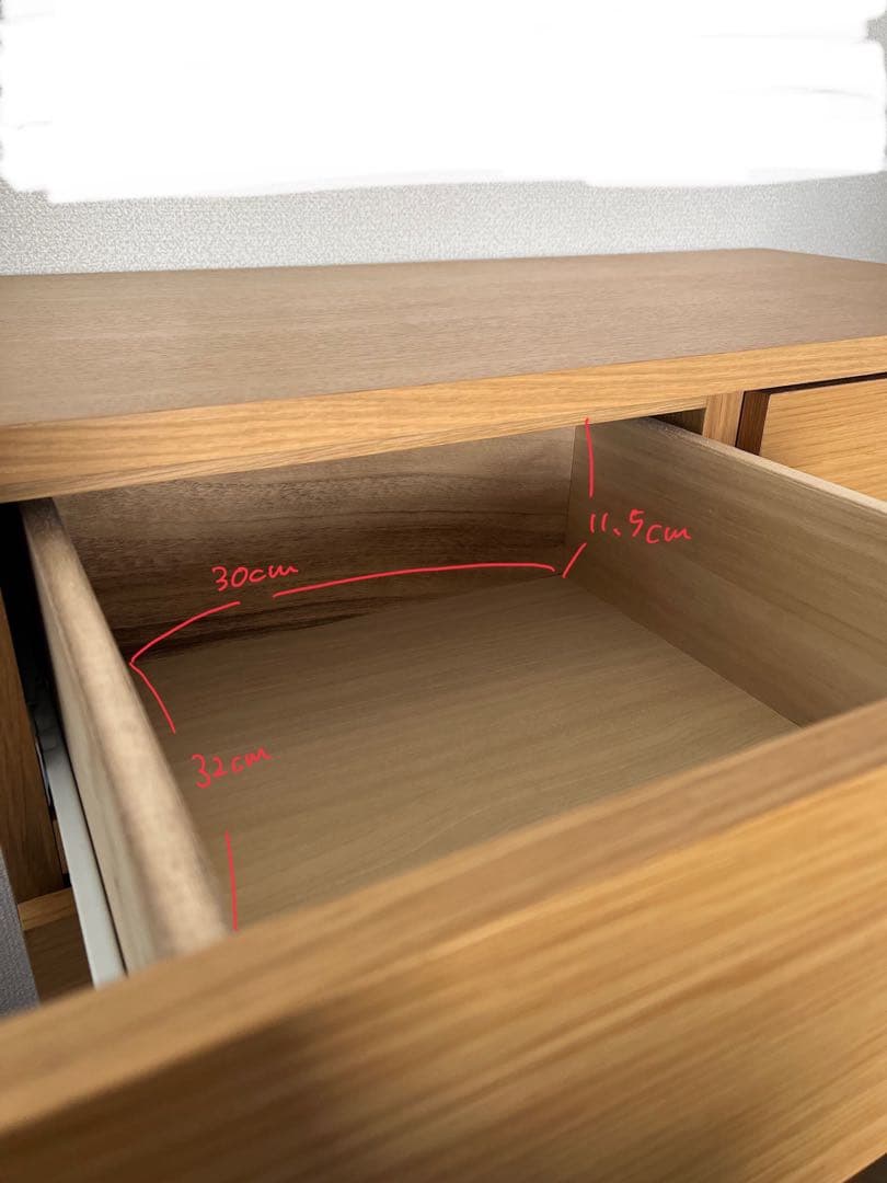 無印良品　オーク　チェスト　6段　脚付き　収納　タンス　リビング