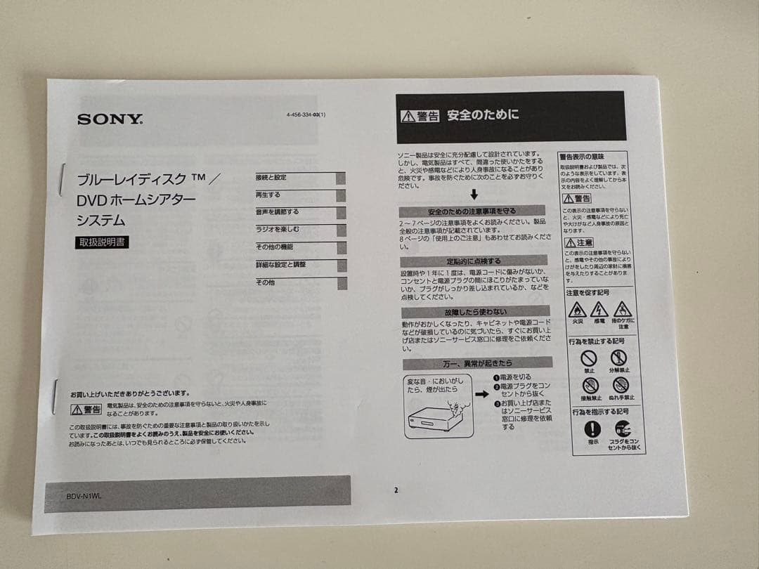 SONY BDV-N1WL ホームシアターシステム