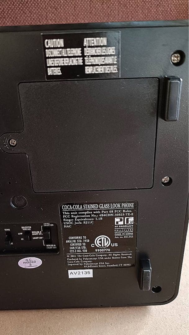 ステンドグラス風 コカコーラ 電話機