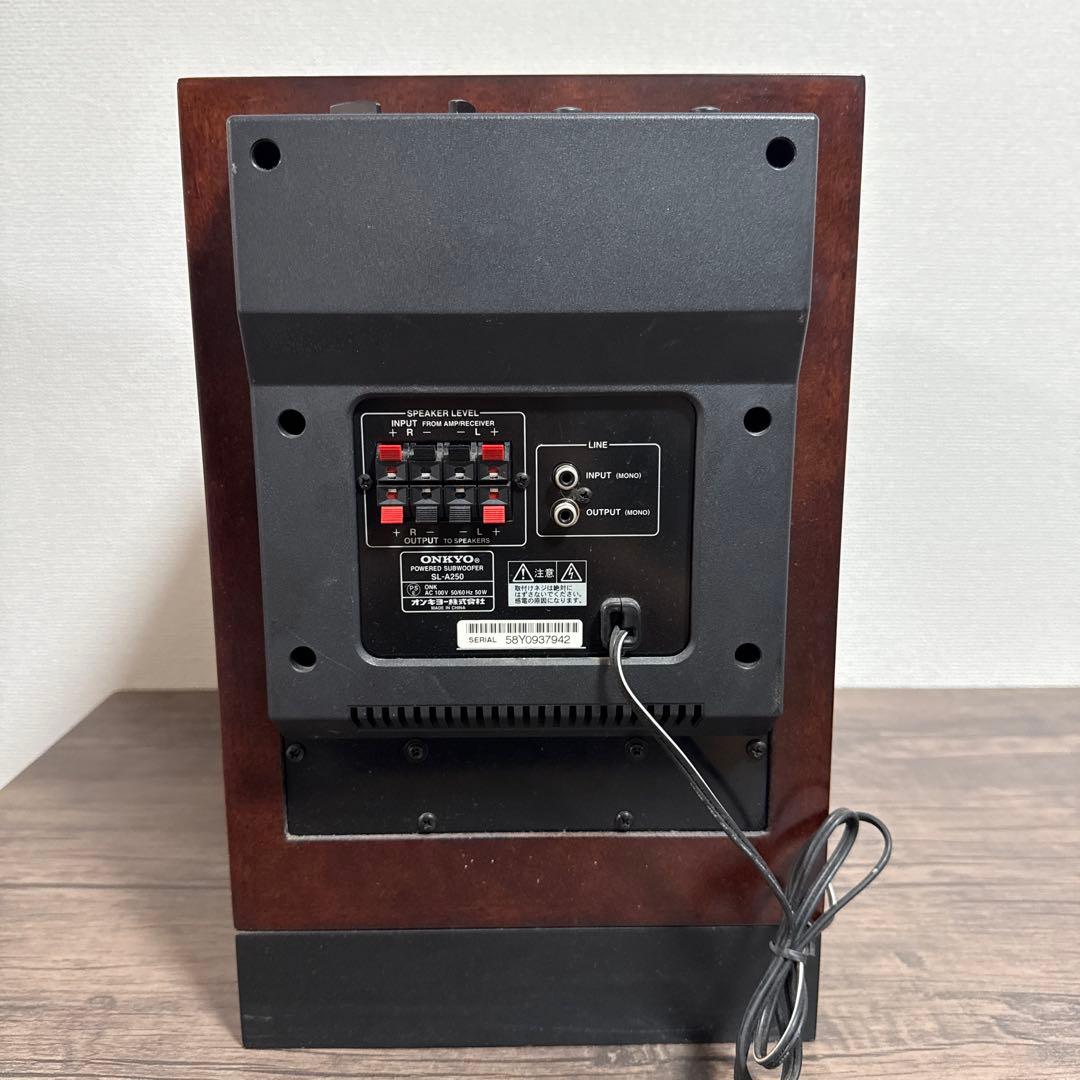 動作確認済 SL-A250 ONKYO サブウーファー ブラウン