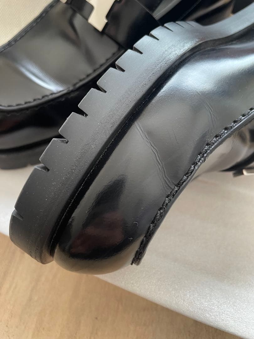 me　美品エルメス　ローファー フォーブル　36.5センチ　モカシン　厚底