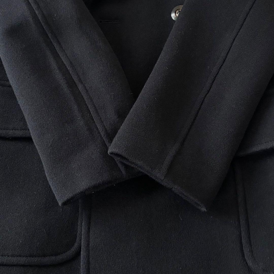 イエナ IENA キャバリーメルトンロングPコート アウター ピーコート 黒