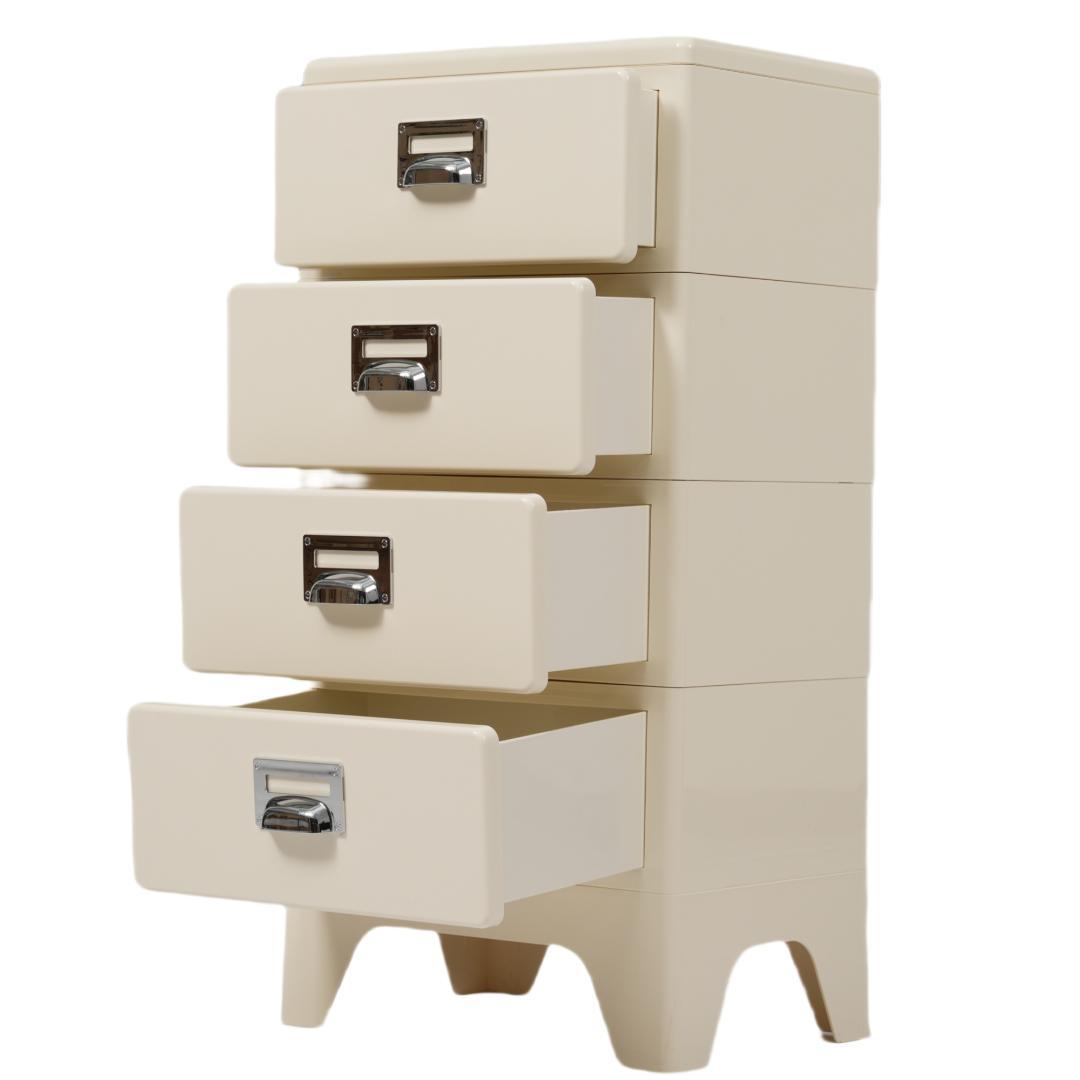 【アイボリー】チェスト 組立不要 4段 収納ケース 収納ボックス 引き出し