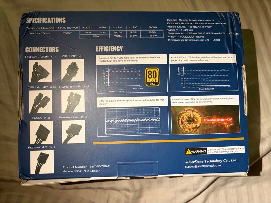 SilverStone SX750 Gold 750W 電源