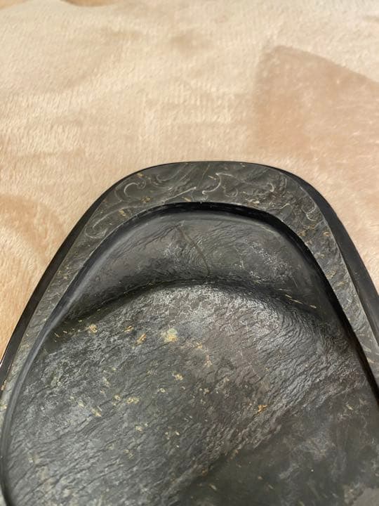 ⑳年始値下げ【新品未使用】歙州硯（金星水波羅紋稚龍硯）