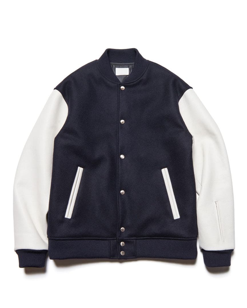 ジャケット・アウター SOPHNET.MELTON LAMBSWOOL VARSITY JACKET