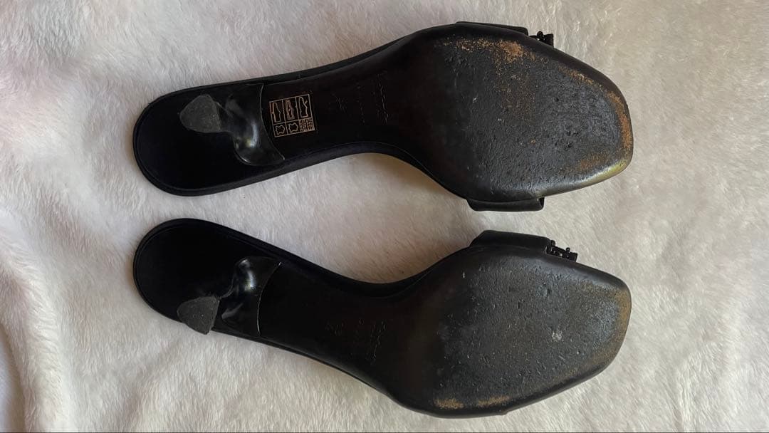 『美品』PRADA プラダ　ミュール　サンダル ヒール　L 黒　ブラック　上品