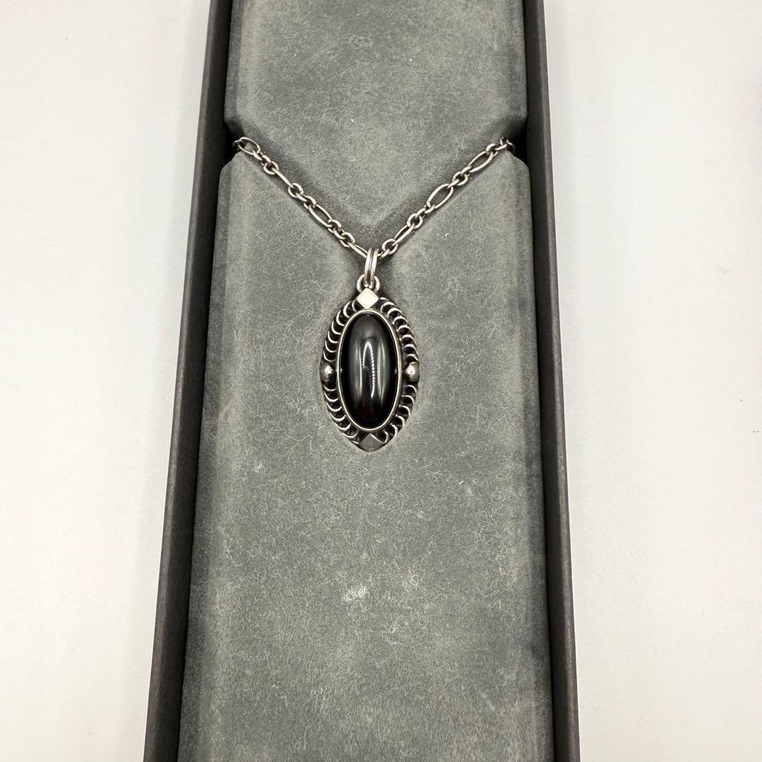 専用箱付★ジョージジェンセン 2004 ネックレス ブラックオニキス シルバー
