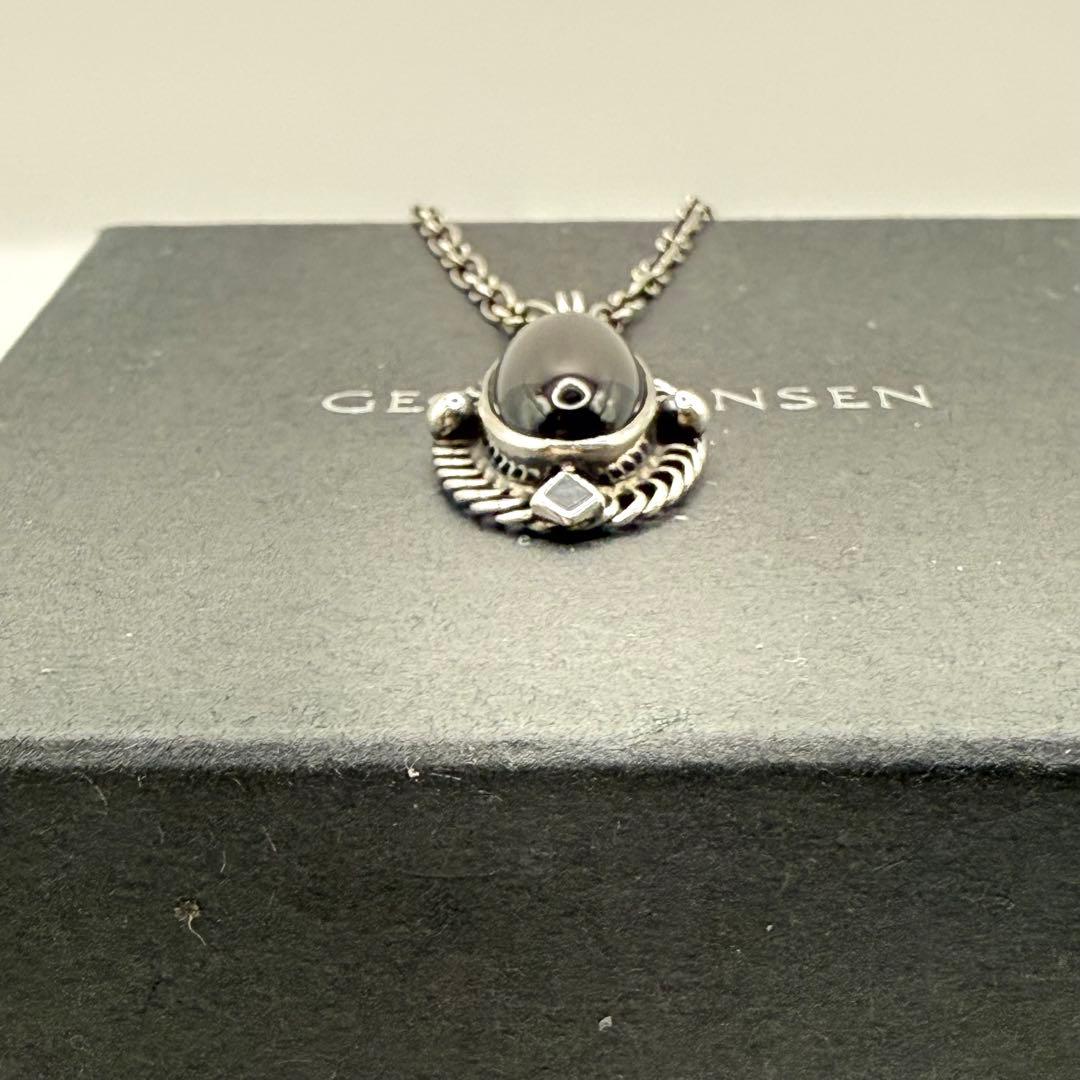 専用箱付★ジョージジェンセン 2004 ネックレス ブラックオニキス シルバー