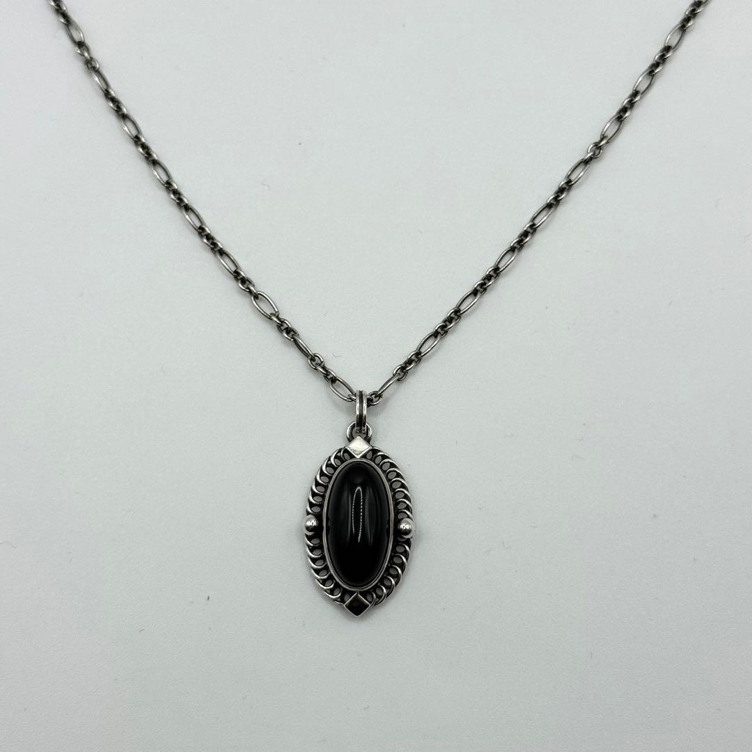 専用箱付★ジョージジェンセン 2004 ネックレス ブラックオニキス シルバー