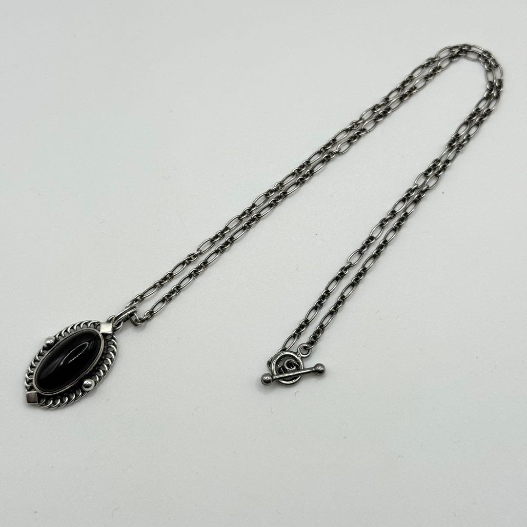 専用箱付★ジョージジェンセン 2004 ネックレス ブラックオニキス シルバー