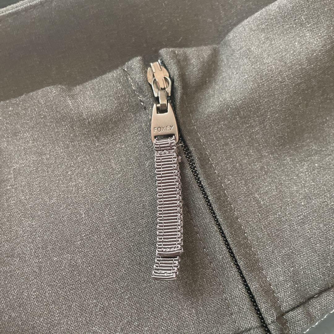 極美品⭐︎FOXEY NEW YORK チャコール ベルト付 スカートスーツ L