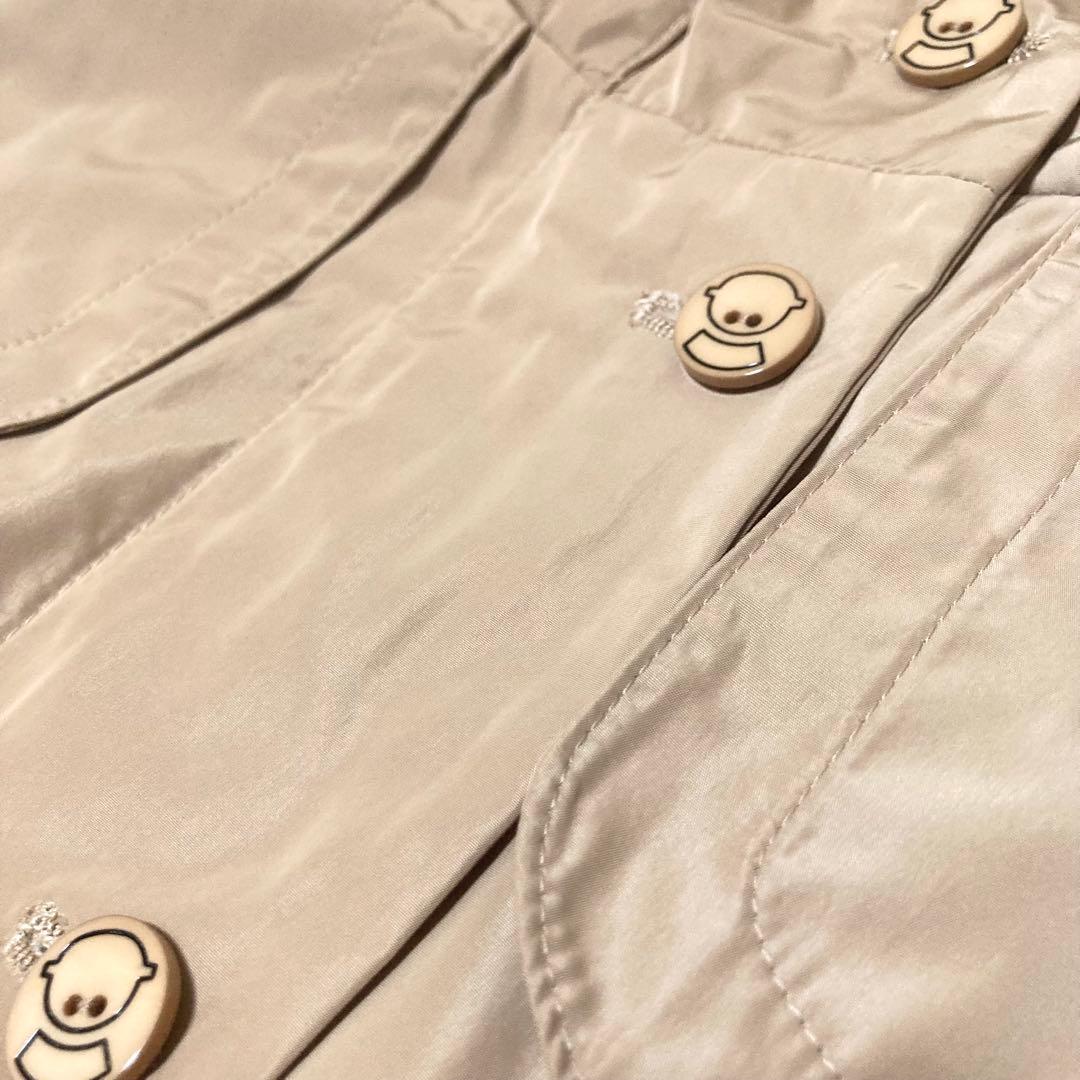 【美品】STUDIO PICONE ロングベスト　ジレ　フード　ボア　裏地総柄