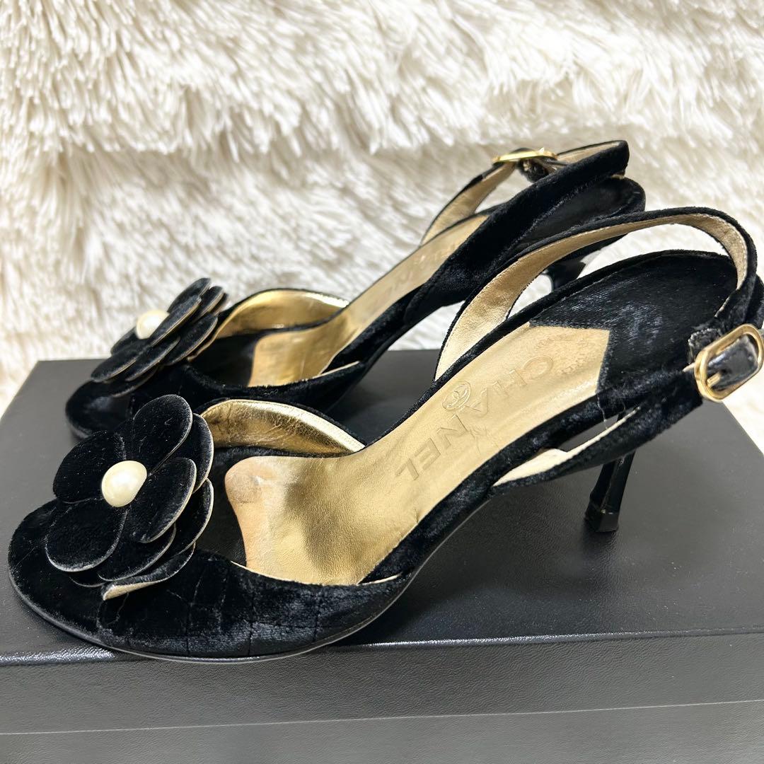 d*3様 【良品】CHANEL シャネル カメリア サンダル