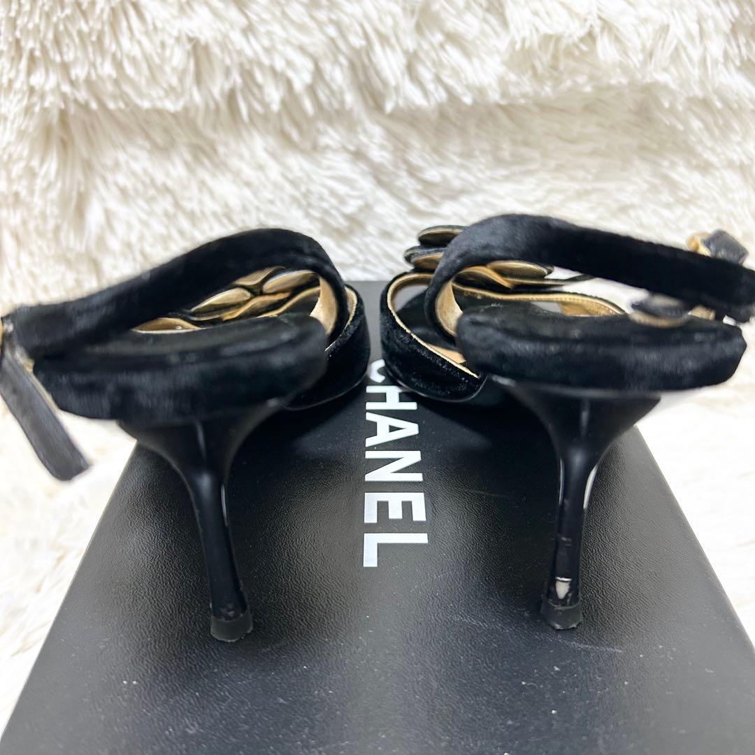 d*3様 【良品】CHANEL シャネル カメリア サンダル