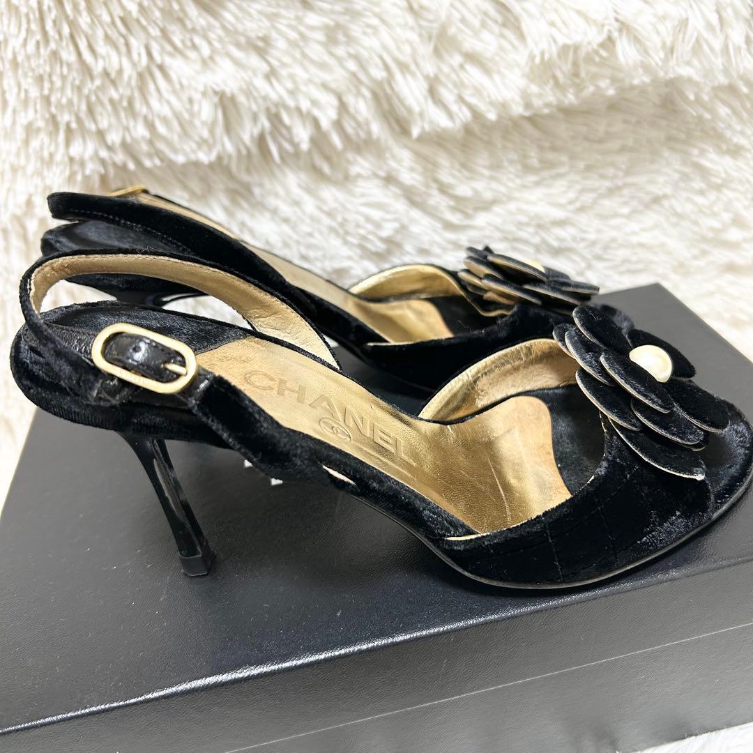 d*3様 【良品】CHANEL シャネル カメリア サンダル